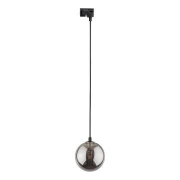 Lustr na lanku do 1-fázového lištového systému TRACER 1xG9/8W/230V černá/kouřová černá