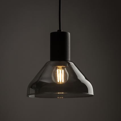 Lustr na lanku do 3-fázového lištového systému NEO 1xE27/15W/230V černá/kouřová černá