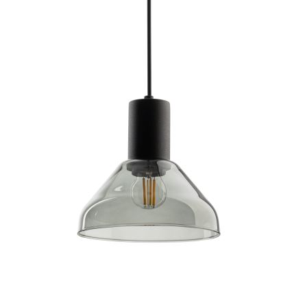 Lustr na lanku do 3-fázového lištového systému NEO 1xE27/15W/230V černá/kouřová černá