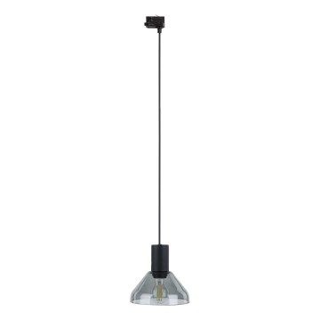 Lustr na lanku do 3-fázového lištového systému NEO 1xE27/15W/230V černá/kouřová černá