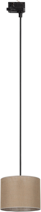Lustr na lanku do 3-fázového lištového systému TRACER 1xE27/15W/230V pr. 20 cm černá/hnědá