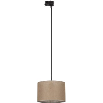 Lustr na lanku do 3-fázového lištového systému TRACER 1xE27/15W/230V pr. 30 cm černá/hnědá