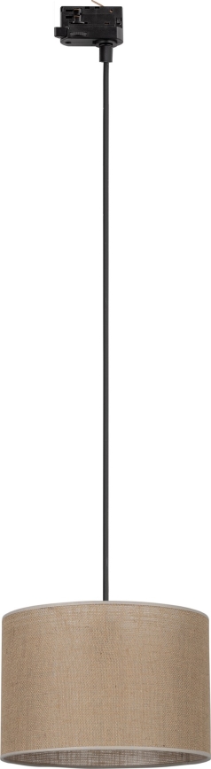 Lustr na lanku do 3-fázového lištového systému TRACER 1xE27/15W/230V pr. 30 cm černá/hnědá