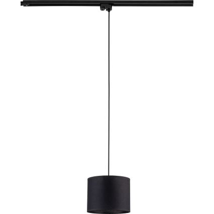 Lustr na lanku do 1-fázového lištového systému TRACER 1xE27/15W/230V pr. 20 cm černá