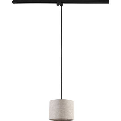 Lustr na lanku do 1-fázového lištového systému TRACER 1xE27/15W/230V pr. 20 cm černá/šedá