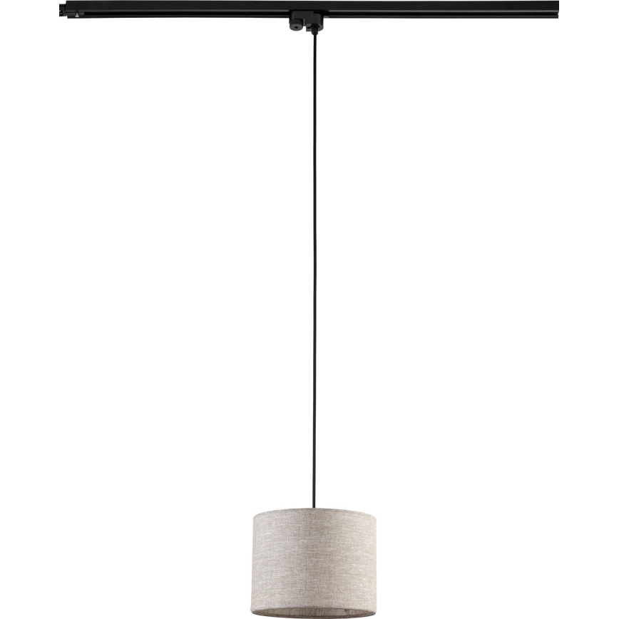 Lustr na lanku do 1-fázového lištového systému TRACER 1xE27/15W/230V pr. 20 cm černá/šedá