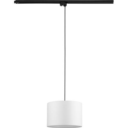 Lustr na lanku do 1-fázového lištového systému TRACER 1xE27/15W/230V pr. 30 cm černá/bílá