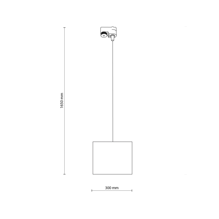 Lustr na lanku do 1-fázového lištového systému TRACER 1xE27/15W/230V pr. 30 cm černá/bílá