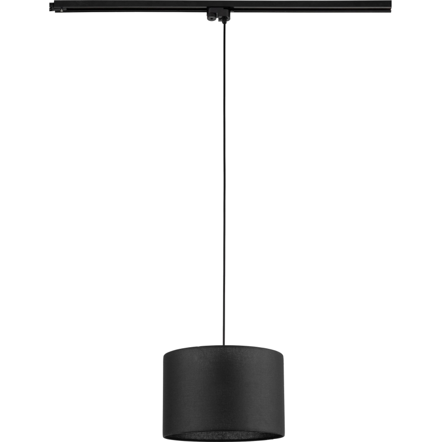 Lustr na lanku do 1-fázového lištového systému TRACER 1xE27/15W/230V pr. 30 cm černá