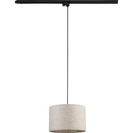 Lustr na lanku do 1-fázového lištového systému TRACER 1xE27/15W/230V pr. 30 cm černá/šedá