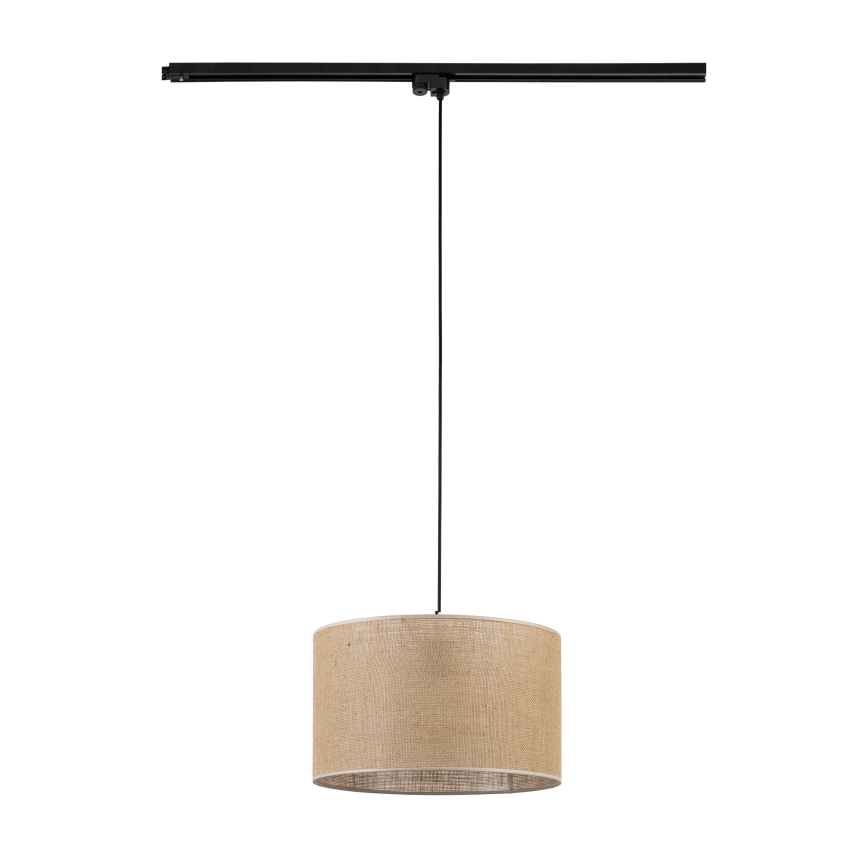 Lustr na lanku do 1-fázového lištového systému TRACER 1xE27/15W/230V pr. 38 cm černá/hnědá