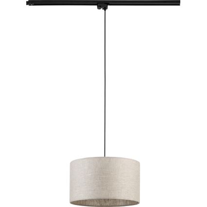 Lustr na lanku do 1-fázového lištového systému TRACER 1xE27/15W/230V pr. 38 cm černá/šedá
