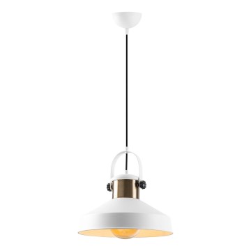 Lustr na lanku DODO 1xE27/40W/230V bílá/bronzová