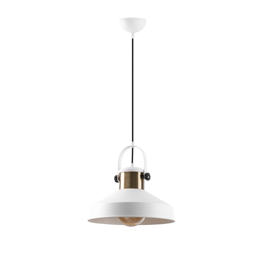 Lustr na lanku DODO 1xE27/40W/230V bílá/bronzová