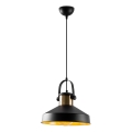 Lustr na lanku DODO 1xE27/40W/230V černá/bronzová