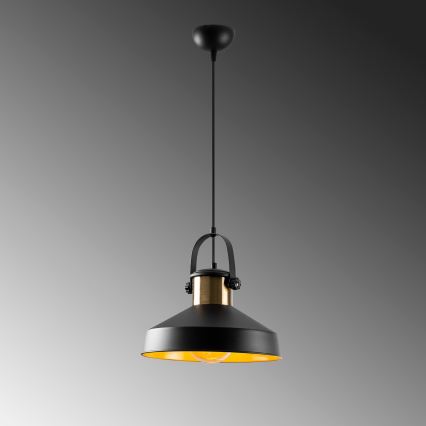 Lustr na lanku DODO 1xE27/40W/230V černá/bronzová