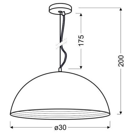 Lustr na lanku DORADA 1xE27/60W/230V