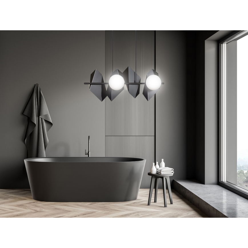 Lustr na lanku DRIFTON 4xE14/10W/230V černá