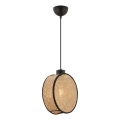 Lustr na lanku DRUM 1xE27/60W/230V hnědá/černá