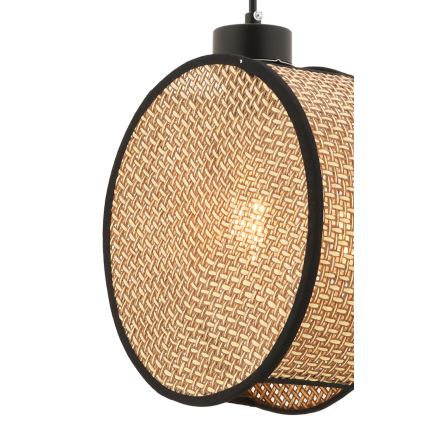Lustr na lanku DRUM 1xE27/60W/230V hnědá/černá