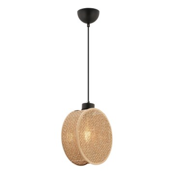 Lustr na lanku DRUM 1xE27/60W/230V hnědá