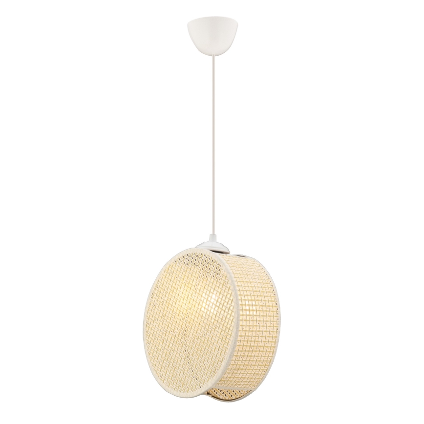 Lustr na lanku DRUM 1xE27/60W/230V krémová