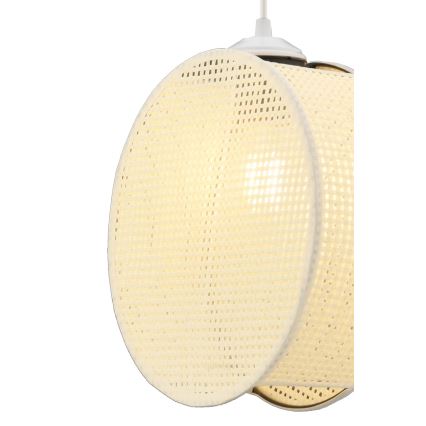 Lustr na lanku DRUM 1xE27/60W/230V krémová