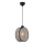 Lustr na lanku DRUM 1xE27/60W/230V šedá/černá