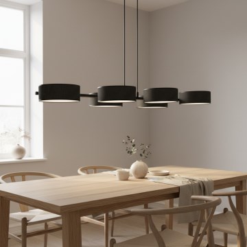 Lustr na lanku DRUMZ 6xE14/10W/230V černá