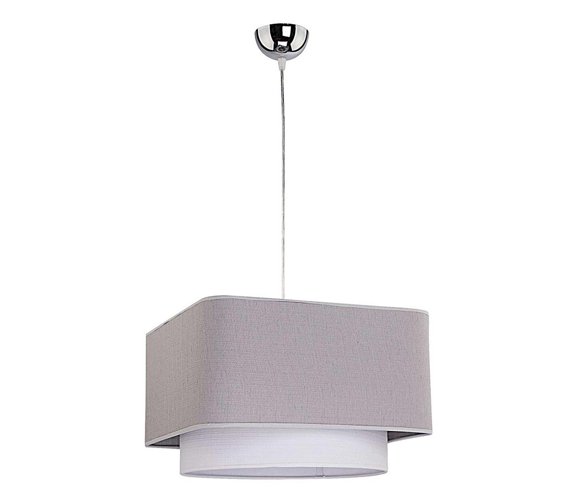 Duolla Lustr na lanku DUET 1xE27/40W/230V šedá DU8339