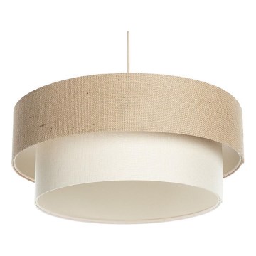 Lustr na lanku DUO 1xE27/60W/230V pr. 50 cm béžová/krémová