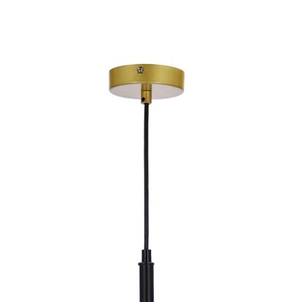 Lustr na lanku DUO 3xE14/40W/230V zlatá/černá
