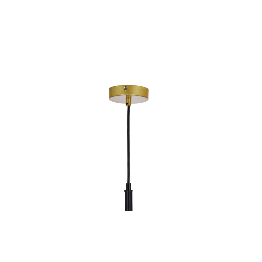 Lustr na lanku DUO 3xE14/40W/230V zlatá/černá
