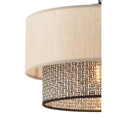 Lustr na lanku ECHO 1xE27/60W/230V béžová/šedá