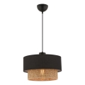 Lustr na lanku ECHO 1xE27/60W/230V černá/hnědá