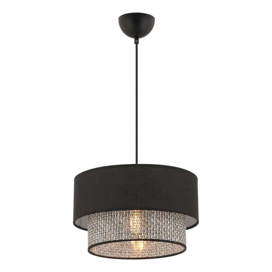 Lustr na lanku ECHO 1xE27/60W/230V černá/šedá