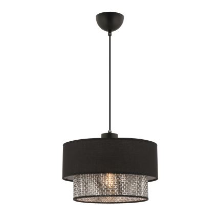Lustr na lanku ECHO 1xE27/60W/230V černá/šedá