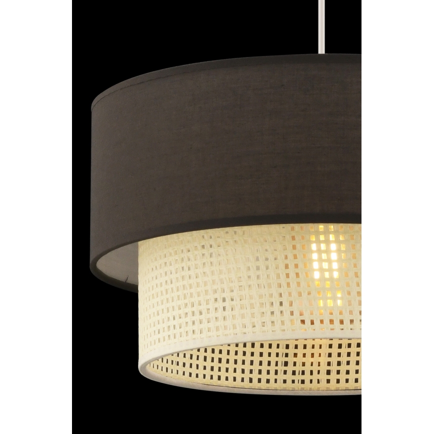 Lustr na lanku ECHO 1xE27/60W/230V hnědá/krémová