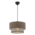 Lustr na lanku ECHO 1xE27/60W/230V hnědá/šedá