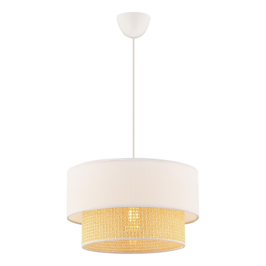 Lustr na lanku ECHO 1xE27/60W/230V krémová/béžová