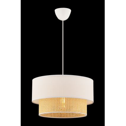 Lustr na lanku ECHO 1xE27/60W/230V krémová/béžová