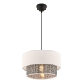 Lustr na lanku ECHO 1xE27/60W/230V krémová/šedá