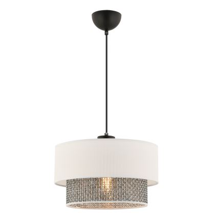 Lustr na lanku ECHO 1xE27/60W/230V krémová/šedá