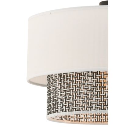 Lustr na lanku ECHO 1xE27/60W/230V krémová/šedá