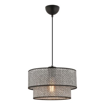 Lustr na lanku ECHO 1xE27/60W/230V šedá/černá