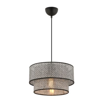 Lustr na lanku ECHO 1xE27/60W/230V šedá/černá