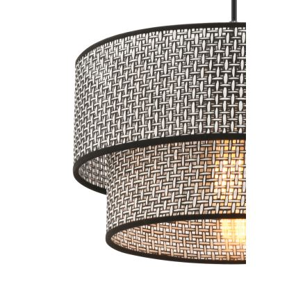 Lustr na lanku ECHO 1xE27/60W/230V šedá/černá