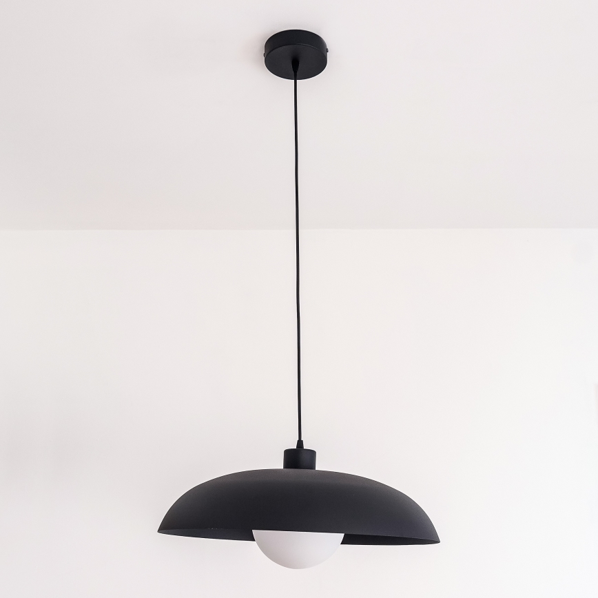 Lustr na lanku ECLIPSE 1xE27/15W/230V černá