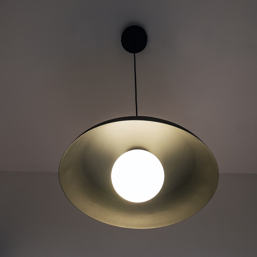 Lustr na lanku ECLIPSE 1xE27/15W/230V černá