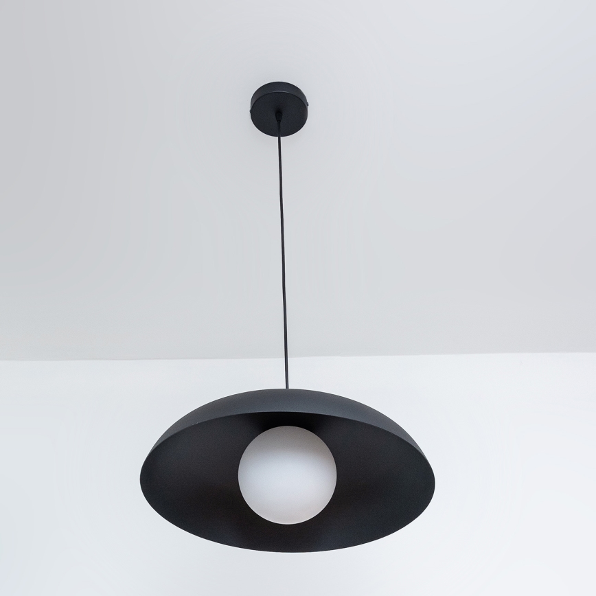 Lustr na lanku ECLIPSE 1xE27/15W/230V černá